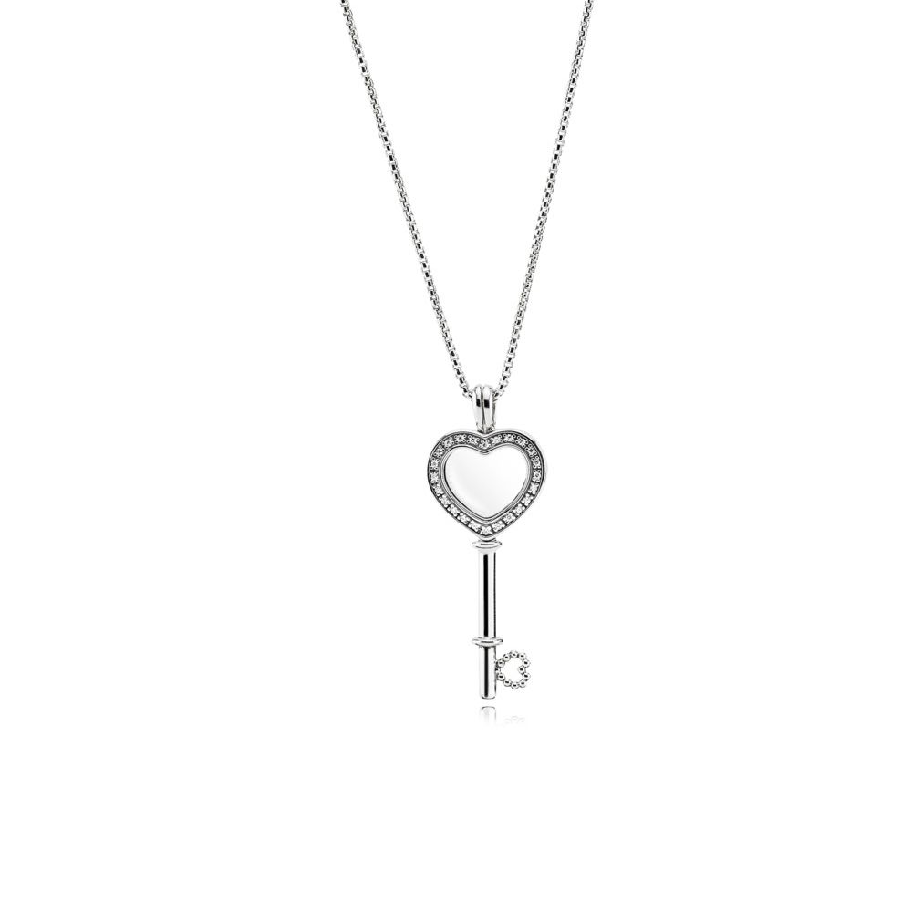 skelet Bemiddelen duidelijkheid Pandora zilveren ketting met hart en sleutel 80 cm. kopen