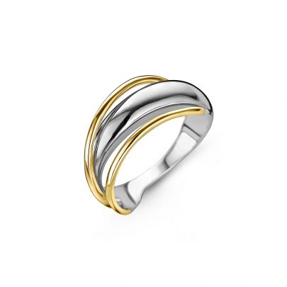Engi zilveren/geelgouden ring, RAO-6605AWG-56