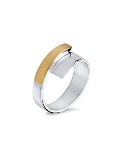 NOL zilveren ring met geelgouden inleg, AG02178.8