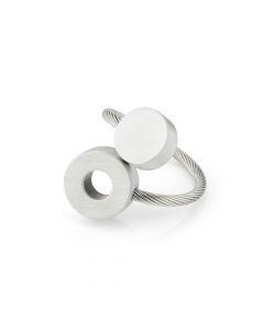 Clic aluminium/stalen ring met cirkels, R3