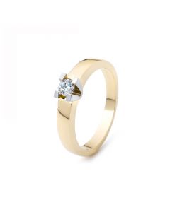 R&C geelgouden Calais ring met diamant, RIN0087S