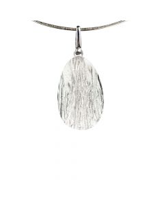 Sanjoya zilveren bladvormige hanger gediamanteerd, PRE1117007