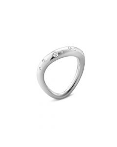 Georg Jensen zilveren Offspring ring met diamant, 20000136