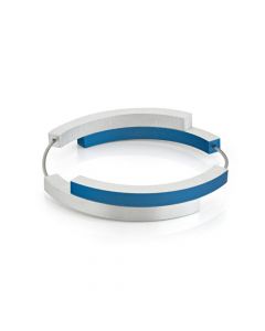 Clic aluminium armband met blauwe elementen, A32B