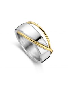 Engi zilveren/geelgouden ring, RAO-NG10WG-56