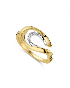 Engi bicolor gouden ring met diamant, DSR-23513GW-55