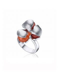 Daniel Vior zilveren Lomento ring met carneool, 717200-56